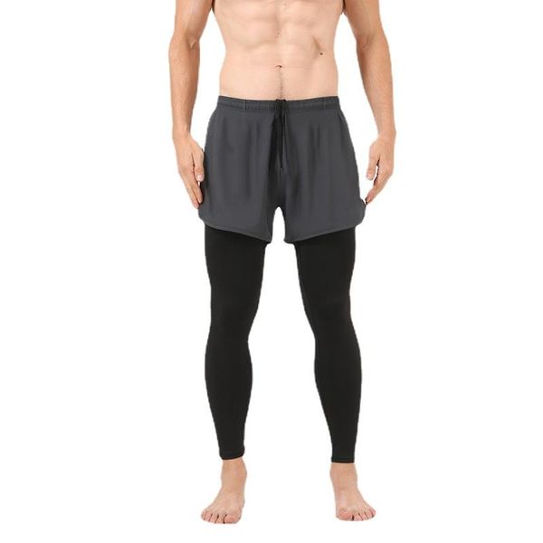 running pants men's fake two-piece tight trousers quick-drying breathable back waist pocket sports fitness sweatpants men sweat, Black;blue
running pants men's fake two-piece tight trousers quick-drying breathable back waist pocket sports fitness sweatpants men sweat, Black;blue