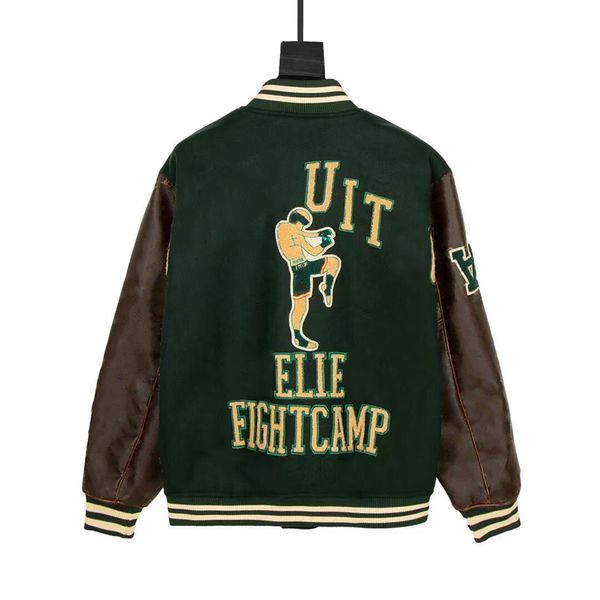 men flower designers jackets leather sleeves fightcamp towel stitching letter logo embroidery woolen cloth jacquard fabric man fashion stree, Black;brown
men flower designers jackets leather sleeves fightcamp towel stitching letter logo embroidery woolen cloth jacquard fabric man fashion stree, Black;brown