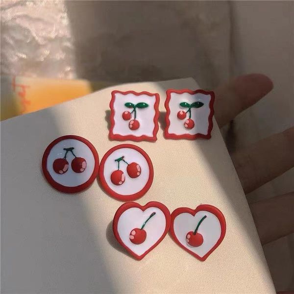 stud korean fashion drop oil cute fresh earrings 2021 trend geometric heart round square sweet pattern fruit charm ear jewelry, Golden;silver
stud korean fashion drop oil cute fresh earrings 2021 trend geometric heart round square sweet pattern fruit charm ear jewelry, Golden;silver