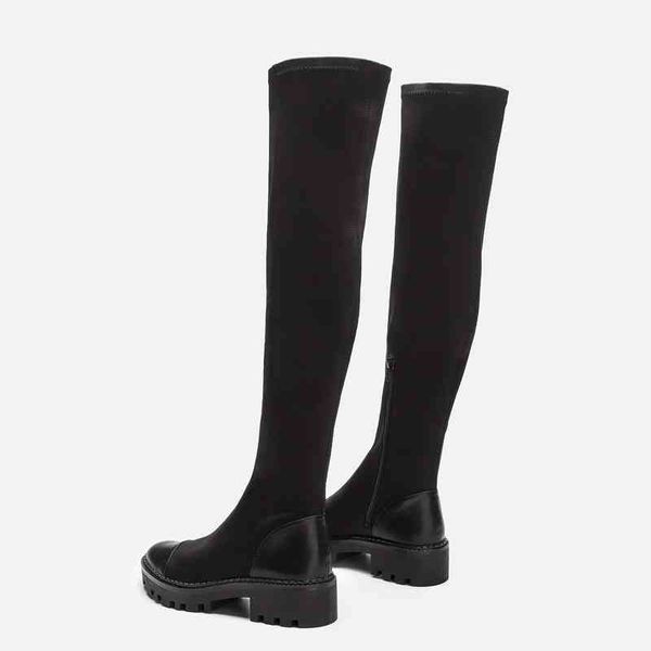 thick-soled boots over-the-knee leather high women's sliding elastic winter warm socks women botas de mujer, Black
thick-soled boots over-the-knee leather high women's sliding elastic winter warm socks women botas de mujer, Black