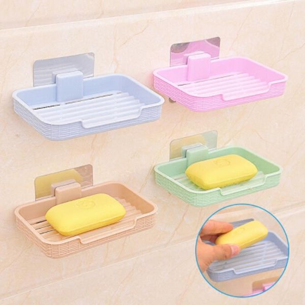 protable plastic drain soap box holder seamless wall hanging strong sucker soapbox dish bathroom accessories 4 colors dishes
protable plastic drain soap box holder seamless wall hanging strong sucker soapbox dish bathroom accessories 4 colors dishes