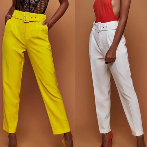 women's pants & capris office lady suit women with belt high waist sashes pockets ladies 2021 loose woman trousers, Black;white
women's pants & capris office lady suit women with belt high waist sashes pockets ladies 2021 loose woman trousers, Black;white