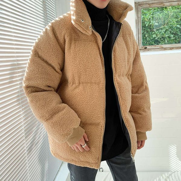 down & parkas winter fleece coat men's warm thick fashion solid color stand collar jacket man streetwear wild loose cotton male clothes, Black
down & parkas winter fleece coat men's warm thick fashion solid color stand collar jacket man streetwear wild loose cotton male clothes, Black
