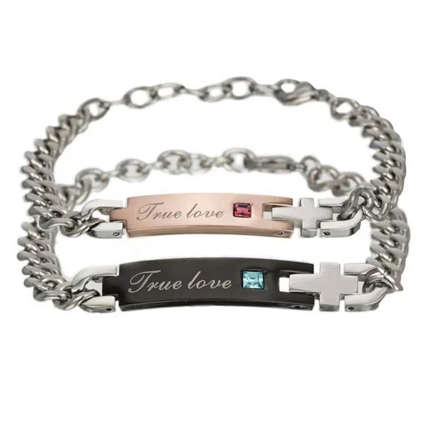 link, chain 2 style true love black rose gold color women's male crystal couple bracelet for men femmo on hands jewelry
link, chain 2 style true love black rose gold color women's male crystal couple bracelet for men femmo on hands jewelry