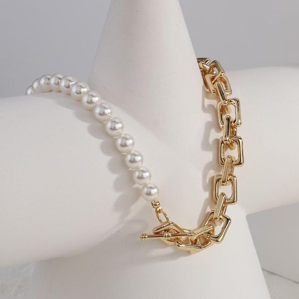 pendant necklaces vintage metal lock chain splicing pearl necklace punk geometric toggle clasp pendants for women 2021 trend jewelry, Silver
pendant necklaces vintage metal lock chain splicing pearl necklace punk geometric toggle clasp pendants for women 2021 trend jewelry, Silver