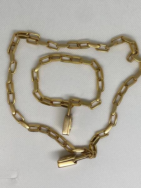 2021 brass lock necklace female small exaggerated hip hop punk style necklace temperament female chain small lock bracelet, Black
2021 brass lock necklace female small exaggerated hip hop punk style necklace temperament female chain small lock bracelet, Black