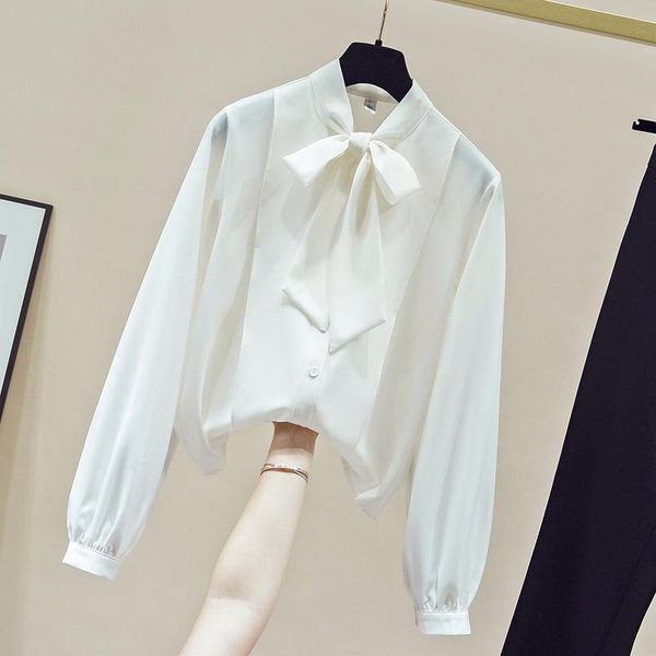 women's blouses & shirts 2021 autumn elegant bow collar long sleeves shirt female office ladies blouse a3661, White
women's blouses & shirts 2021 autumn elegant bow collar long sleeves shirt female office ladies blouse a3661, White