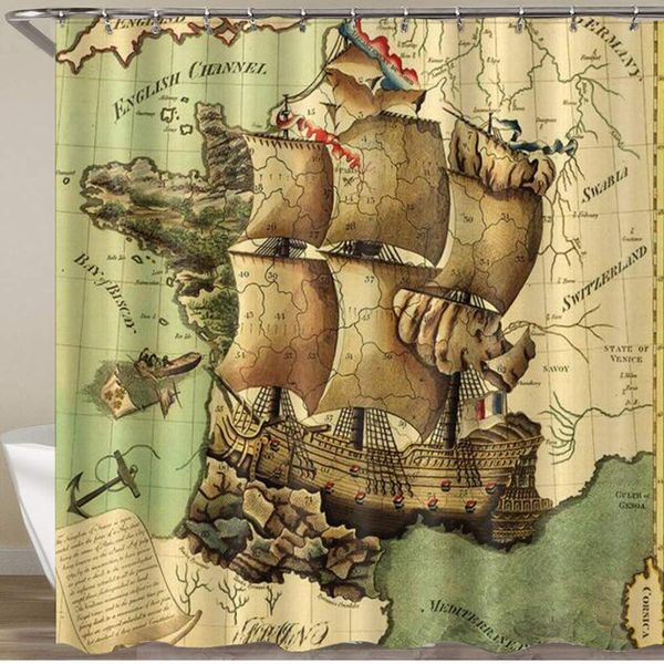 shower curtain,vintage old sailboat voyage nautical map,polyester fabric waterproof bath curtains hooks included - 72 x 72
shower curtain,vintage old sailboat voyage nautical map,polyester fabric waterproof bath curtains hooks included - 72 x 72