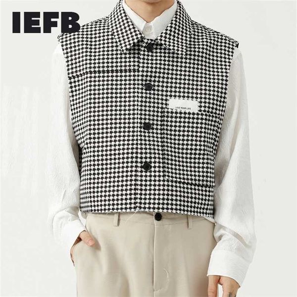 iefb men's autumn plaid sleeveless vest korean loose trend personality streetwear lapel single breasted waistcoat 9y8367 211111, Black;white
iefb men's autumn plaid sleeveless vest korean loose trend personality streetwear lapel single breasted waistcoat 9y8367 211111, Black;white