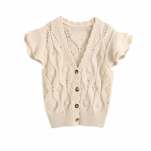 evfer chic lady cascade ruffles short sleeve za knitted cardigans women casual v-neck single breasted sweater 210421, White;black
evfer chic lady cascade ruffles short sleeve za knitted cardigans women casual v-neck single breasted sweater 210421, White;black