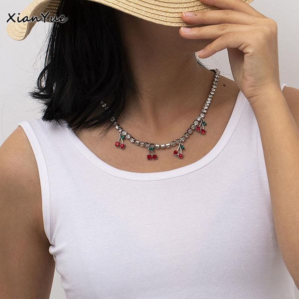 pendant necklaces korean fashion cherry crystal cross chain women vintage multi-layer geometry gold y2k jewelry gifts, Silver
pendant necklaces korean fashion cherry crystal cross chain women vintage multi-layer geometry gold y2k jewelry gifts, Silver
