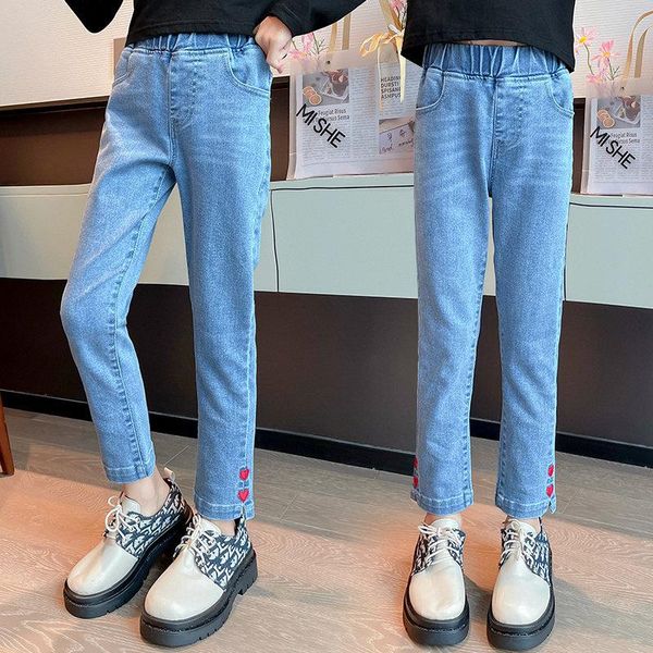 jeans fashion girls denim pants high waist bottom heart clothes teenage skinny straight trousers for spring autumn 6 8 10 12year, Blue
jeans fashion girls denim pants high waist bottom heart clothes teenage skinny straight trousers for spring autumn 6 8 10 12year, Blue