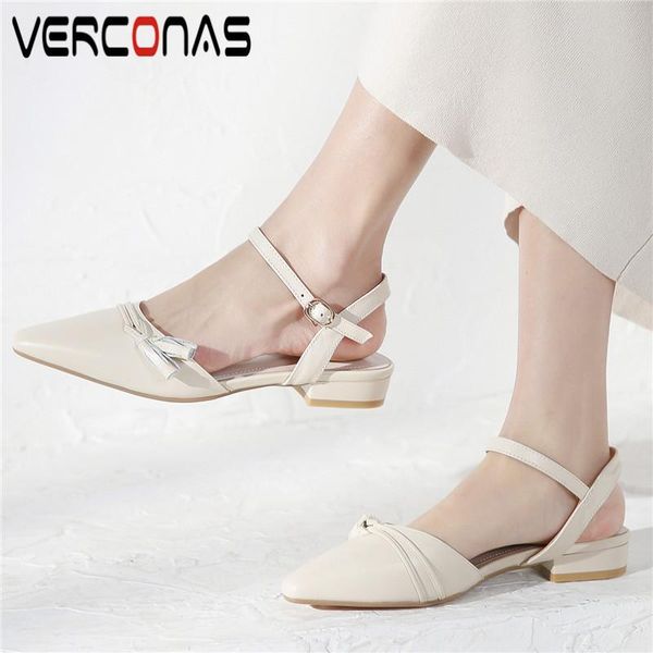 women thick heels sandals genuine leather concise pointed toe slippers party pumps summer knot elegant shoes woman, Black
women thick heels sandals genuine leather concise pointed toe slippers party pumps summer knot elegant shoes woman, Black