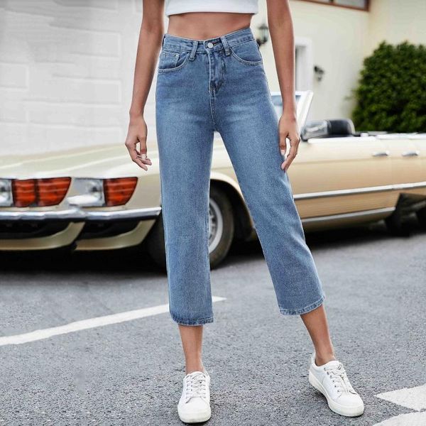 women's jeans woman pants high waist loose autumn straight pantalones fashion waisted trousers vaqueros mujer, Blue
women's jeans woman pants high waist loose autumn straight pantalones fashion waisted trousers vaqueros mujer, Blue
