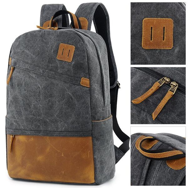 backpack large capacity wear resistant canvas lapvintage bookbag travel notebook rucksack school college bag for men women
backpack large capacity wear resistant canvas lapvintage bookbag travel notebook rucksack school college bag for men women