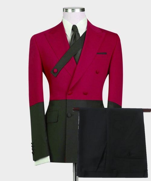double breasted slim fit wedding tuxedos pink black groom suits custom made groomsmen man prom party 2 pieces men's & blazers, White;black
double breasted slim fit wedding tuxedos pink black groom suits custom made groomsmen man prom party 2 pieces men's & blazers, White;black
