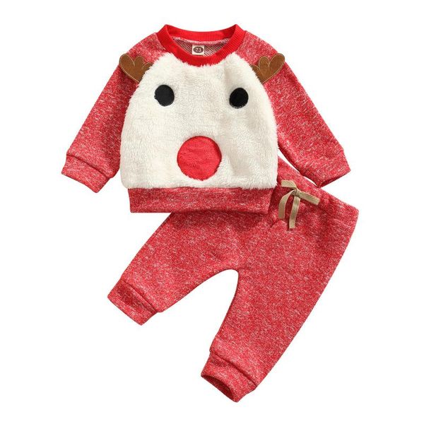 clothing sets 6 months-4 years children christmas nightwear set red elk pattern round collar pullover and elastic waist trousers casual dail, White
clothing sets 6 months-4 years children christmas nightwear set red elk pattern round collar pullover and elastic waist trousers casual dail, White