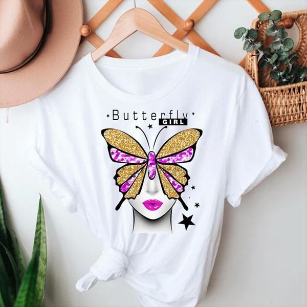 and women short sleeve summer men t shirts cartoon butterfly clothing trend style 90s casual clothes graphic lady print, White;black
and women short sleeve summer men t shirts cartoon butterfly clothing trend style 90s casual clothes graphic lady print, White;black