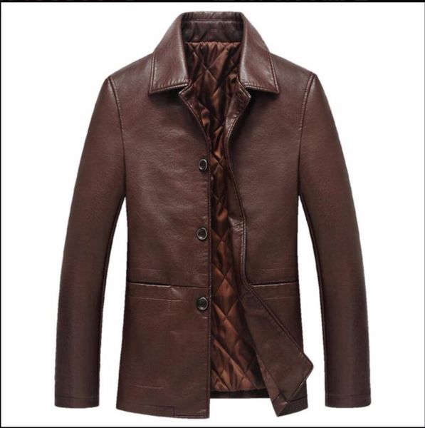 men's fur & faux s-3xl autumn and winter leather jacket sheepskin clothing stand collar single breasted plus cotton casual coats, Black
men's fur & faux s-3xl autumn and winter leather jacket sheepskin clothing stand collar single breasted plus cotton casual coats, Black