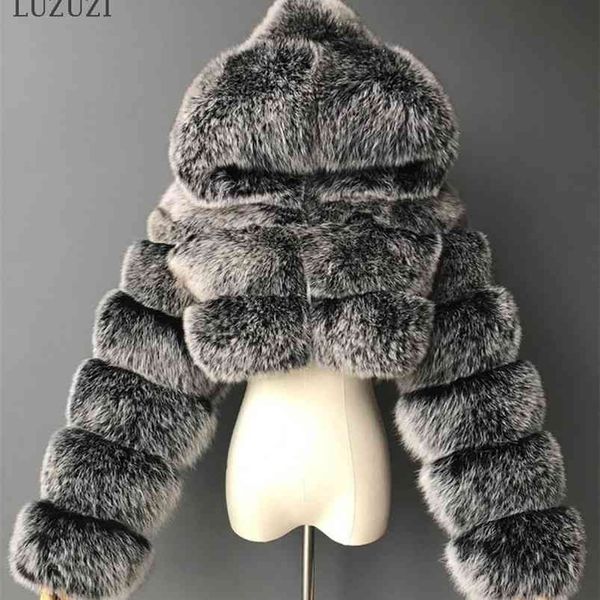 luzuzi winter furry cropped faux fur coats women fluffy coat with hooded warm fur jacket ladies manteau femme 210816, Black
luzuzi winter furry cropped faux fur coats women fluffy coat with hooded warm fur jacket ladies manteau femme 210816, Black
