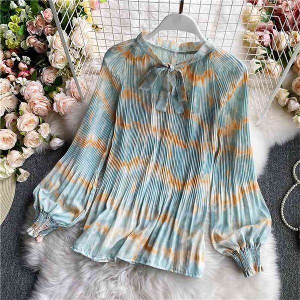 floral pleated chiffon shirt women's bowknot lace waist long sleeve stand collar retro lantern uk224 210507, White
floral pleated chiffon shirt women's bowknot lace waist long sleeve stand collar retro lantern uk224 210507, White