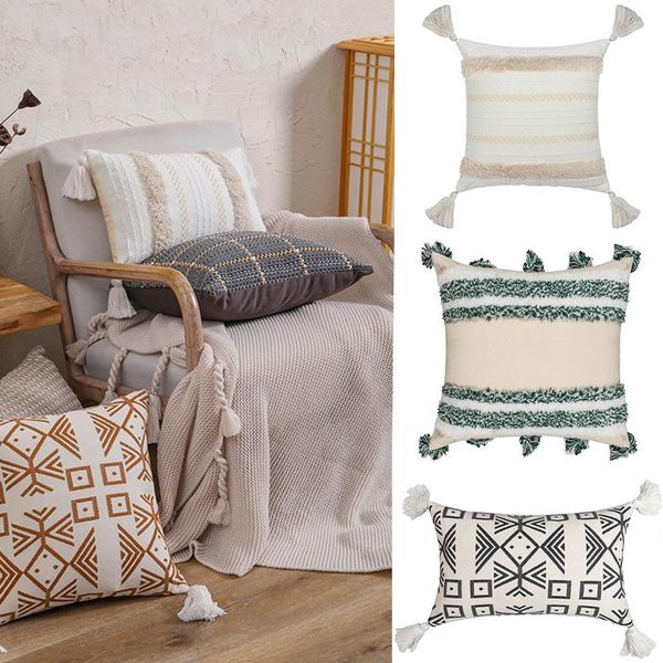 pillow case nordic ins wind bohemian tufted pillowcase sofa geometric tassel waist 30x50cm/45x45cm home decoration
pillow case nordic ins wind bohemian tufted pillowcase sofa geometric tassel waist 30x50cm/45x45cm home decoration