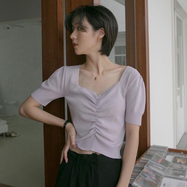 women's blouses & shirts plain front pleated v-neck lady's shirt short design solid color slim fit women korean style, White
women's blouses & shirts plain front pleated v-neck lady's shirt short design solid color slim fit women korean style, White