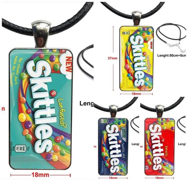 pendant necklaces skittles sweet sour fruit candies necklace fashion long chain with rectangle jewelry for girls, Silver
pendant necklaces skittles sweet sour fruit candies necklace fashion long chain with rectangle jewelry for girls, Silver