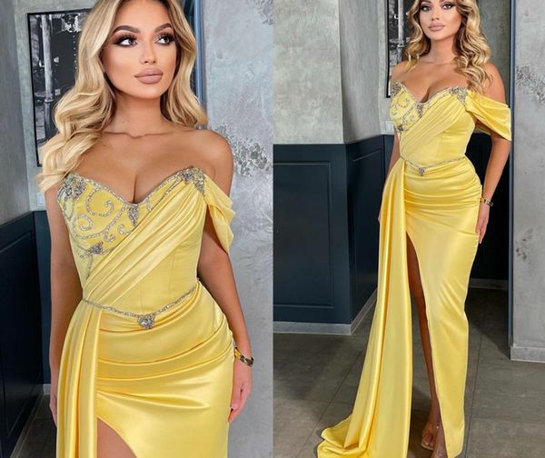 yellow beads elegant formal prom dress off the shoulder pleat evening party gown side split women dubai abendkleider robe de soiree vestido, Black
yellow beads elegant formal prom dress off the shoulder pleat evening party gown side split women dubai abendkleider robe de soiree vestido, Black