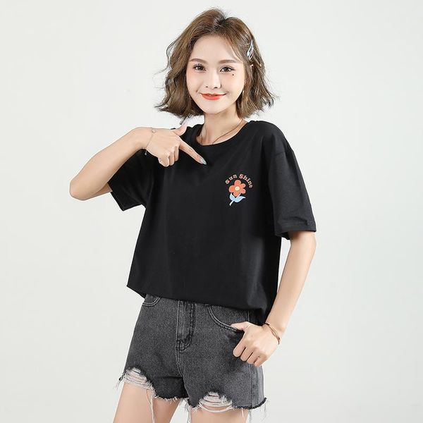 women's t-shirt women 2021 black loose cotton short-sleeved casual tee summer short sleeve female t shirt for, White
women's t-shirt women 2021 black loose cotton short-sleeved casual tee summer short sleeve female t shirt for, White