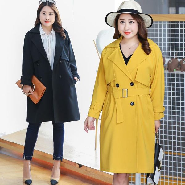 women's trench coats england style loose black womens longtrench turn-down collar sashes designer solid double breasted women, Tan;black
women's trench coats england style loose black womens longtrench turn-down collar sashes designer solid double breasted women, Tan;black
