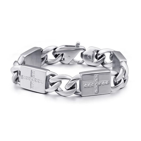 tennis hip-hop punk jewelry father gifts .husband gift 15mm 8.5'' casting curb chain bracelet stainless steel bangle cross crystal, Golden;silver
tennis hip-hop punk jewelry father gifts .husband gift 15mm 8.5'' casting curb chain bracelet stainless steel bangle cross crystal, Golden;silver