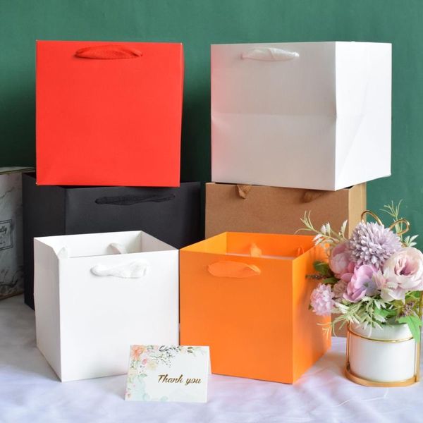 gift wrap 1pcs square handbag thickened kraft paper bag universal clothing flowers takeaway packing
gift wrap 1pcs square handbag thickened kraft paper bag universal clothing flowers takeaway packing