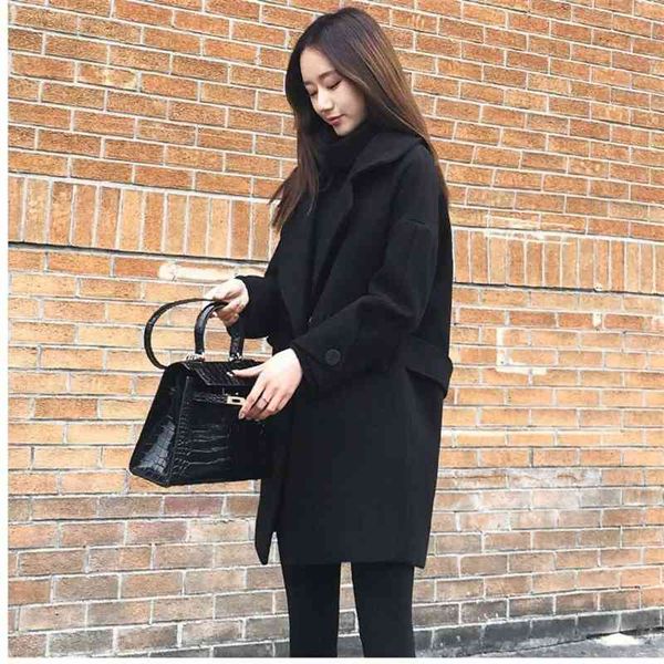 women's jackets coats autumn winter korean loose and thin black mid long woolen coat fashion a8e1, Black;brown
women's jackets coats autumn winter korean loose and thin black mid long woolen coat fashion a8e1, Black;brown