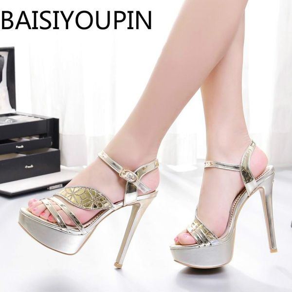 summer rome all match ultra high heels shoes night bright surface paltform thin women's sandals large size 42 43, Black
summer rome all match ultra high heels shoes night bright surface paltform thin women's sandals large size 42 43, Black