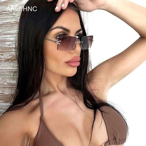 sunglasses rimless rectangle fashion women men shades small square sun glasses for female summer traveling brown oculos, White;black
sunglasses rimless rectangle fashion women men shades small square sun glasses for female summer traveling brown oculos, White;black
