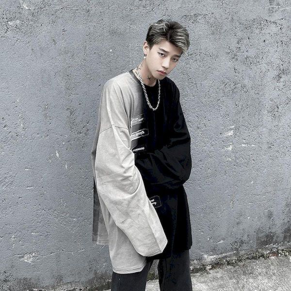 men's t-shirts harajuku oversized men long sleeve pullover tshirt high street gradient tie-dye korean streetwear goth punk male, White;black
men's t-shirts harajuku oversized men long sleeve pullover tshirt high street gradient tie-dye korean streetwear goth punk male, White;black