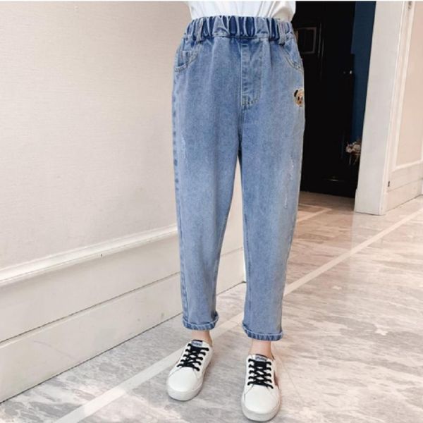 jeans children's embroidery 2021 autumn/spring kids leisure trousers bear pants denim light blue color size4-14 ly174
jeans children's embroidery 2021 autumn/spring kids leisure trousers bear pants denim light blue color size4-14 ly174