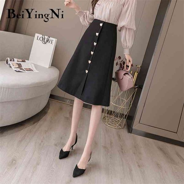 office ladies skirt single-breasted a line vintage street fashion korean s womens harajuku all-match midi 210506, Black
office ladies skirt single-breasted a line vintage street fashion korean s womens harajuku all-match midi 210506, Black