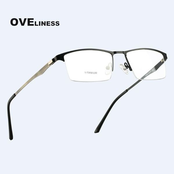 fashion sunglasses frames men's eyeglasses optical glasses frame for men square titanium halfr metal eyewear myopia prescription, Black
fashion sunglasses frames men's eyeglasses optical glasses frame for men square titanium halfr metal eyewear myopia prescription, Black