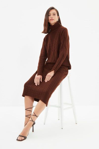 women's two piece pants trendyol ajurlu turtleneck knitwear sub-suit twoaw22au0363, White
women's two piece pants trendyol ajurlu turtleneck knitwear sub-suit twoaw22au0363, White
