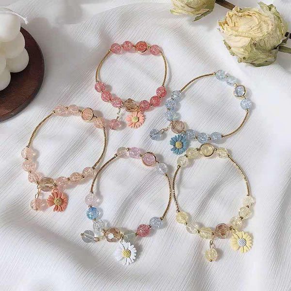charm bracelets small daisy bracelet trendy crystal female sun flower sisters girlfriends student, Golden;silver
charm bracelets small daisy bracelet trendy crystal female sun flower sisters girlfriends student, Golden;silver