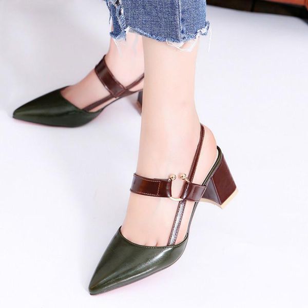 spring hollow coarse sandals high-heeled shallow mouth pointed shoes work women female high heels v236, Black
spring hollow coarse sandals high-heeled shallow mouth pointed shoes work women female high heels v236, Black