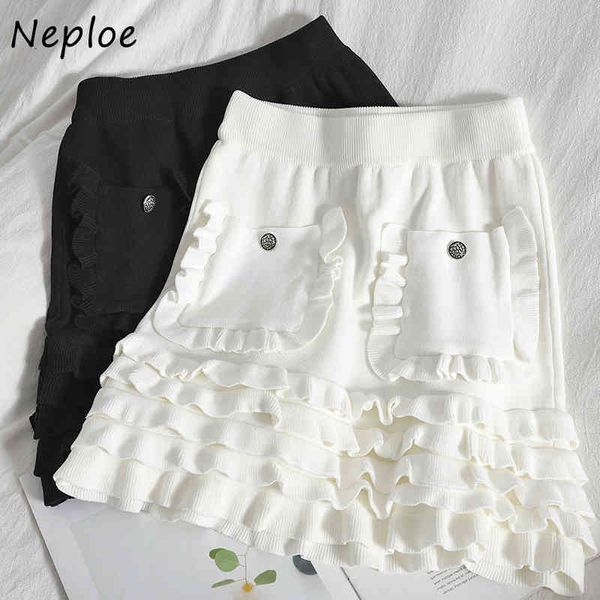 neploe high waist hip ruffles patchwork knit skirt women spring solid jupe femme all match faldas mujer 210510, Black
neploe high waist hip ruffles patchwork knit skirt women spring solid jupe femme all match faldas mujer 210510, Black