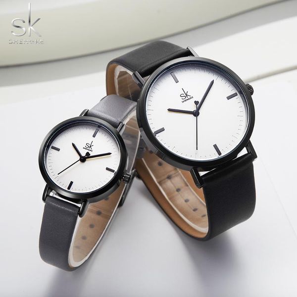 wristwatches shengke lover fashion black leather strap watch men women wristwatch couple watches gift set quartz japanese montre femme, Slivery;brown
wristwatches shengke lover fashion black leather strap watch men women wristwatch couple watches gift set quartz japanese montre femme, Slivery;brown