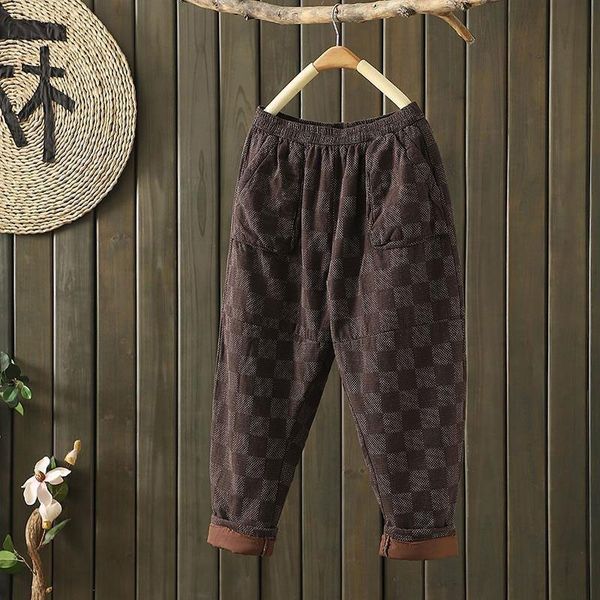 capris winter style of arts women thicken cotton loose elastic waistbands vintage chess harem femme casual pants v225, Black;white
capris winter style of arts women thicken cotton loose elastic waistbands vintage chess harem femme casual pants v225, Black;white