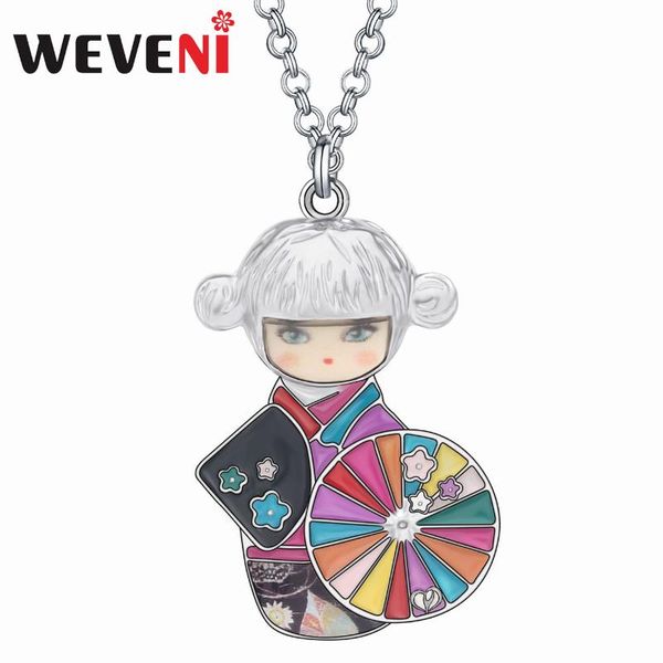 pendant necklaces weveni floral enamel alloy japanese doll necklace cute girl jewelry for women girls fashion sweet gift party accessories, Silver
pendant necklaces weveni floral enamel alloy japanese doll necklace cute girl jewelry for women girls fashion sweet gift party accessories, Silver