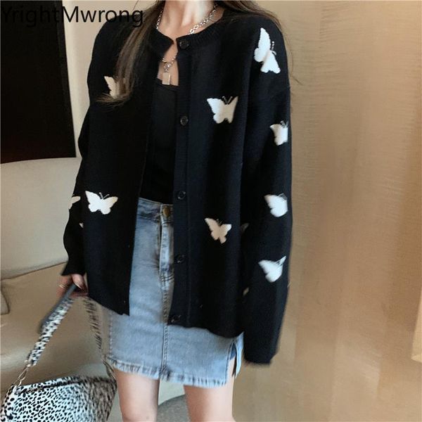 women's knits & tees butterfly print fashion black purple long sleeve button sweater knit cardigan cute fall autumn coat knitted outfit, White
women's knits & tees butterfly print fashion black purple long sleeve button sweater knit cardigan cute fall autumn coat knitted outfit, White
