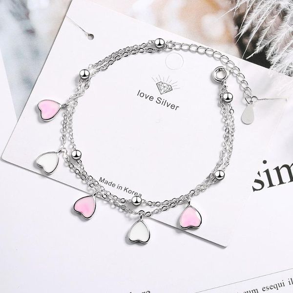 link, chain cherry blossom pink gradient peach flower glaze petals japanese girl wind bracelet double female models, Black
link, chain cherry blossom pink gradient peach flower glaze petals japanese girl wind bracelet double female models, Black