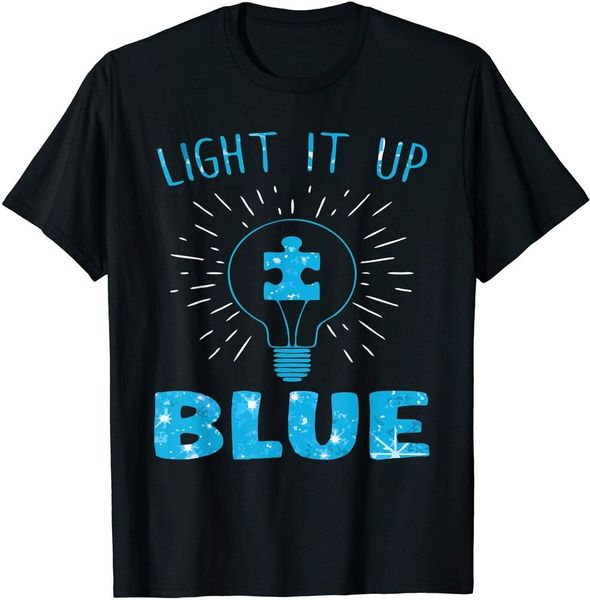 light it up blue autism awareness tee autistic supporters boys mens t-shirt, White;black
light it up blue autism awareness tee autistic supporters boys mens t-shirt, White;black